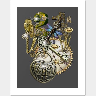 21st Steampunk Birthday Posters and Art